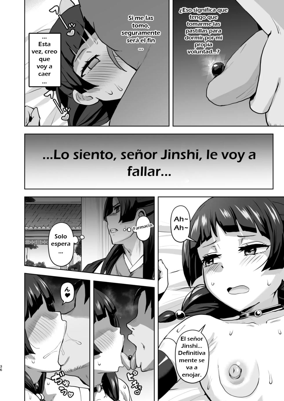 [aheazif (Sanatuki, Hidaka Hisashi)] Goshujin-sama no Otoshigoto 2 (Kusuriya no Hitorigoto) [Spanish] [Digital] - Page 37