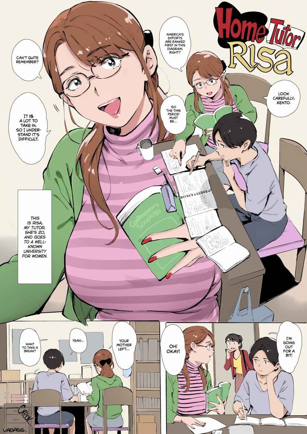 [Vadass (Orutoro)] Home Tutor Risa [English] [Colorized] - Page 1