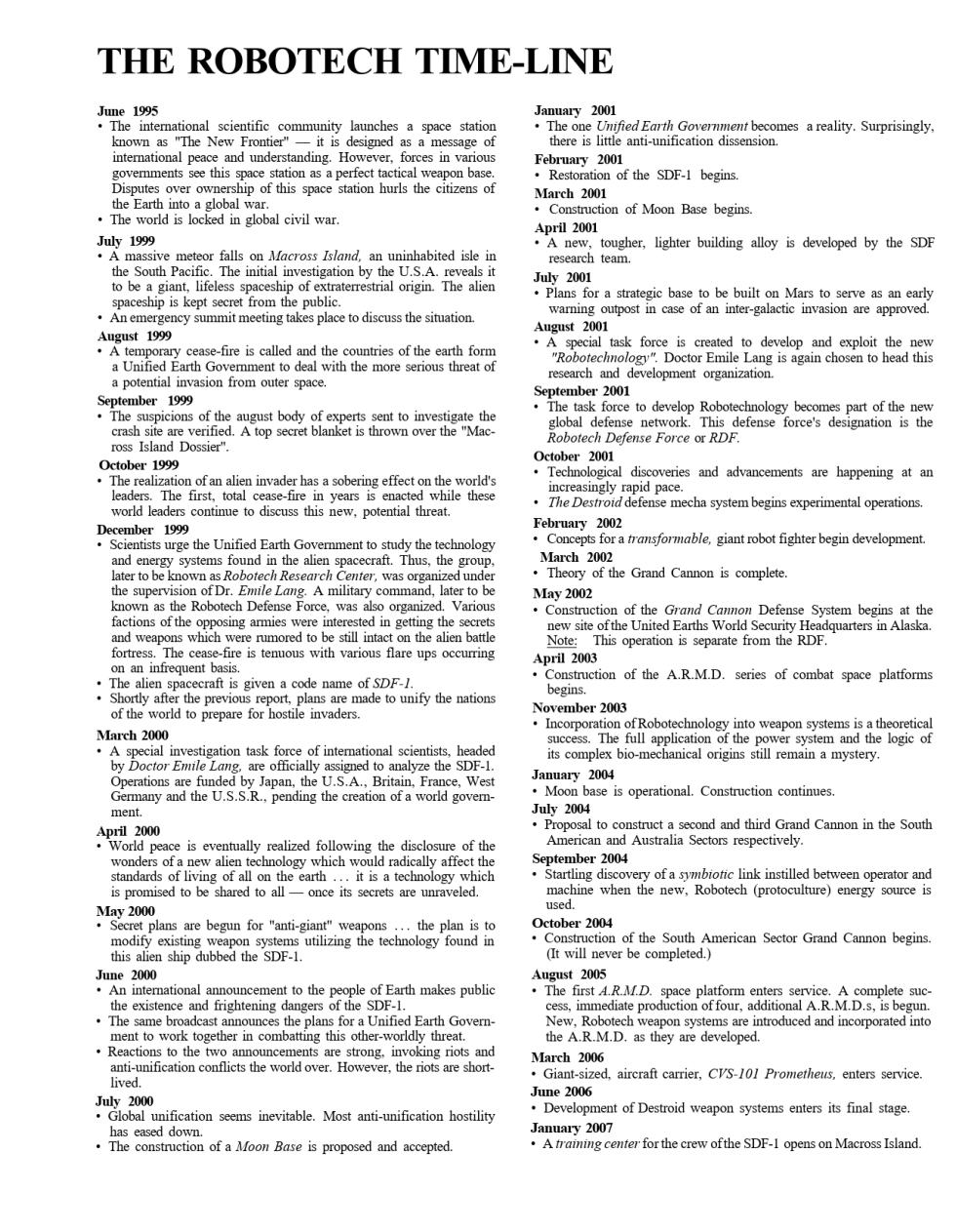 Robotech RPG - Book 2 The RDF Manual - Page 25