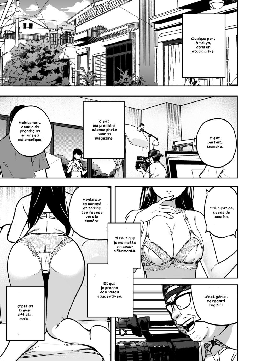[Echichi Koubou (ababari)] Gakeppuchi Idol, Hajimete no Gravure Satsuei de Zecchou!? ~Mizugi no Naka Made Massage Sareru nante Kiitemasen!~ [French][Zer0] - Page 2