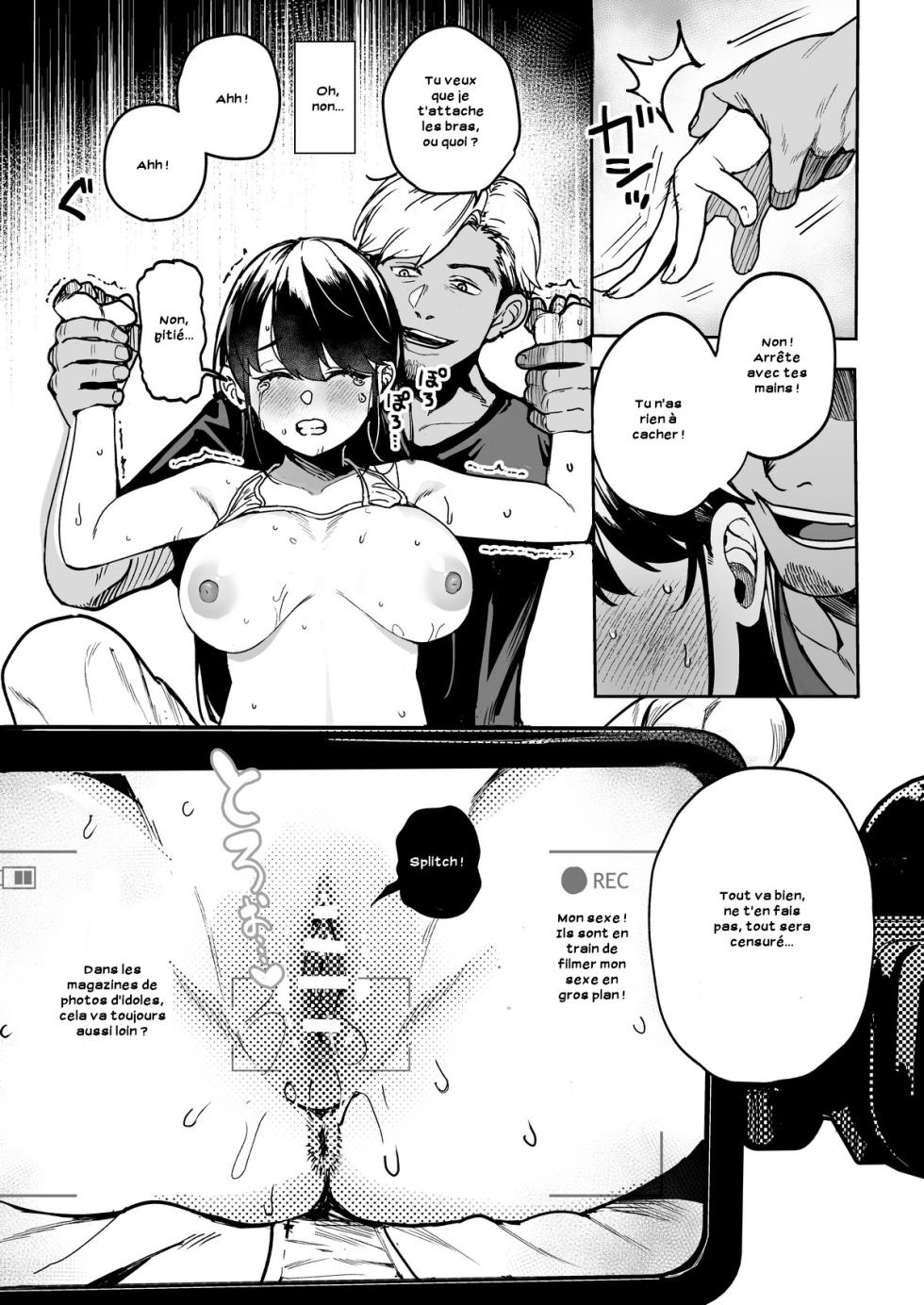 [Echichi Koubou (ababari)] Gakeppuchi Idol, Hajimete no Gravure Satsuei de Zecchou!? ~Mizugi no Naka Made Massage Sareru nante Kiitemasen!~ [French][Zer0] - Page 30