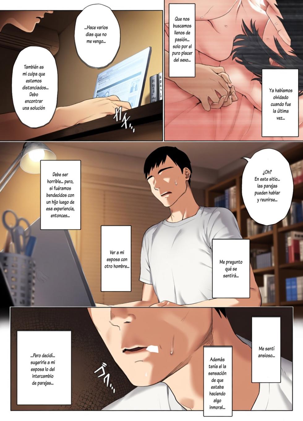 [Mitsumitsu Niku (Hikitogu)] LeveChi na Swapping 1 ~Seiheki ni Mezameru Otto Hen~ [Spanish] [Lovely Diablesse Scan] [Decensored] - Page 10