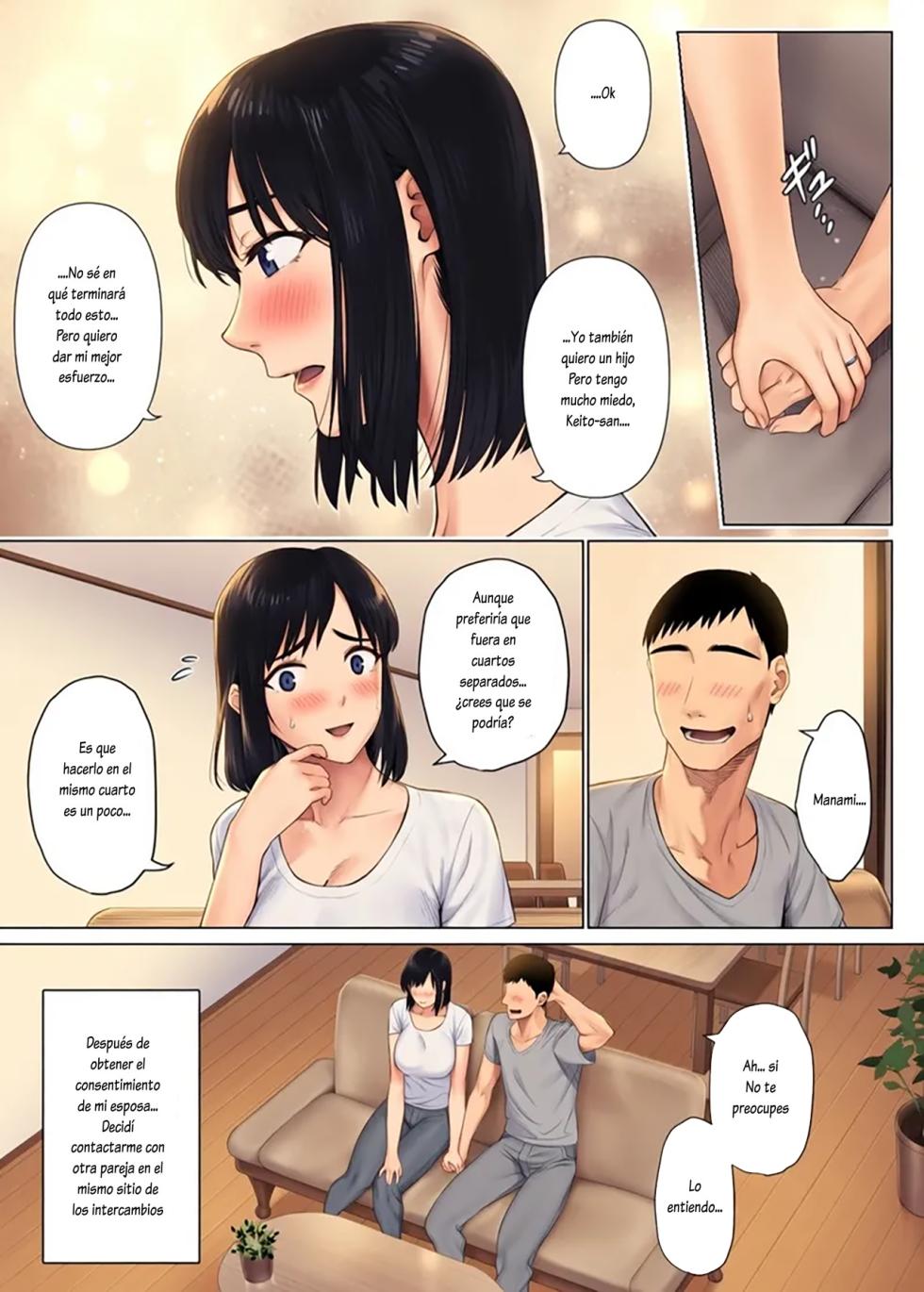 [Mitsumitsu Niku (Hikitogu)] LeveChi na Swapping 1 ~Seiheki ni Mezameru Otto Hen~ [Spanish] [Lovely Diablesse Scan] [Decensored] - Page 12