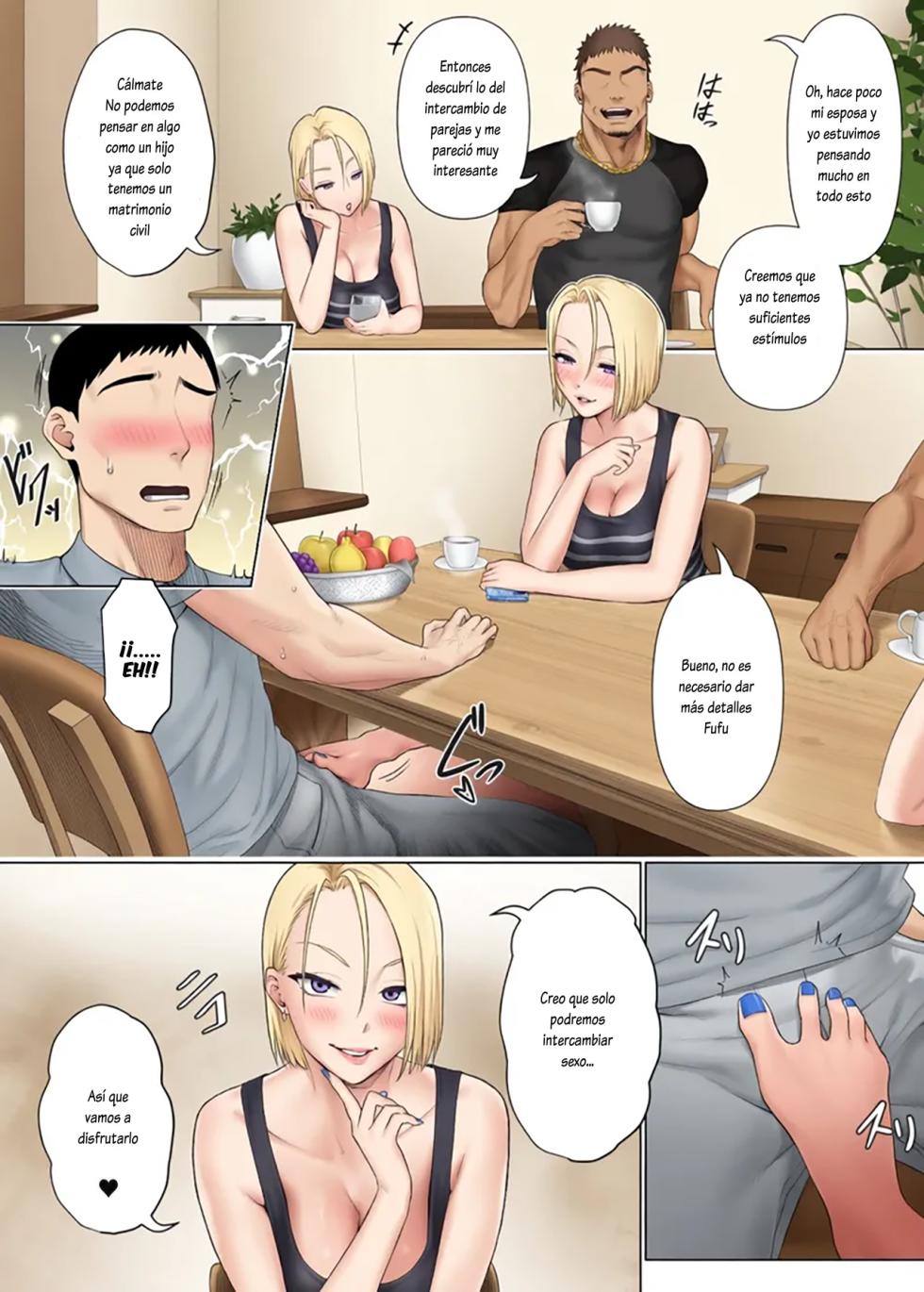 [Mitsumitsu Niku (Hikitogu)] LeveChi na Swapping 1 ~Seiheki ni Mezameru Otto Hen~ [Spanish] [Lovely Diablesse Scan] [Decensored] - Page 18