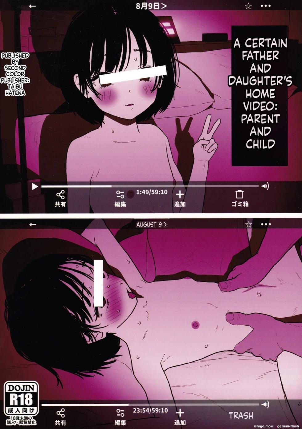 (C108) [Typehatena2nd color] Toaru Oyako no Hoomu Bideo - Page 1