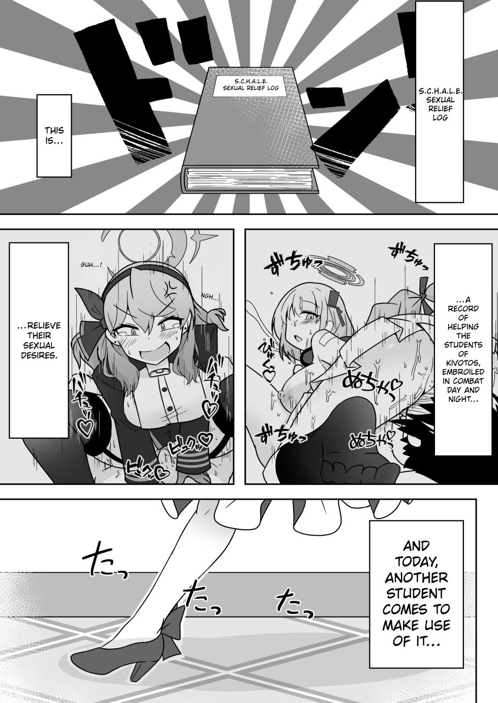 [Ryuuzu Derby (Shin)] Schale Seishori Katsudou Nisshi ni | S.C.H.A.L.E. Sexual Relief Duties Log (Blue Archive) [English] [Mika's Angelic Wingjob Scans] [Digital] - Page 3