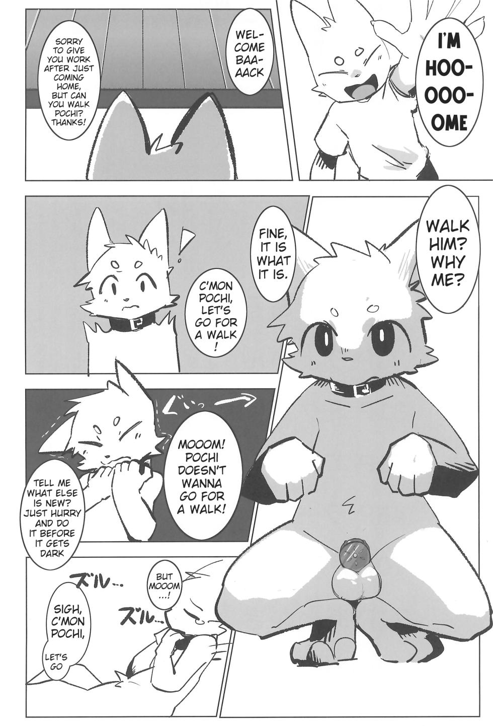 (Kansai Kemoket 11) [Pom Rice (Amagoi Kumori)] Pochi's Walkies (Outside Hide) [English] [Benjiboyo] - Page 2