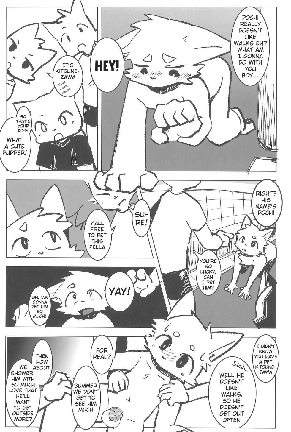 (Kansai Kemoket 11) [Pom Rice (Amagoi Kumori)] Pochi's Walkies (Outside Hide) [English] [Benjiboyo] - Page 3