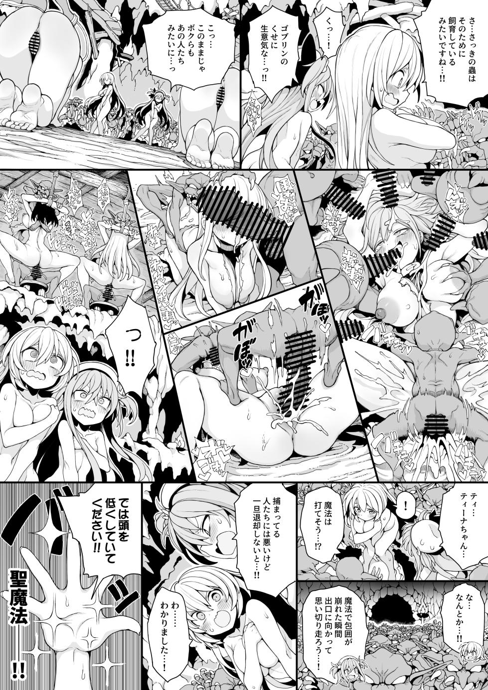 [Memeris-Channel (Npyu Vimuzo)] Goblin no Soukutsu ni Torawarete - Memeris to Tina no Aragaenu Kokuin - Page 12