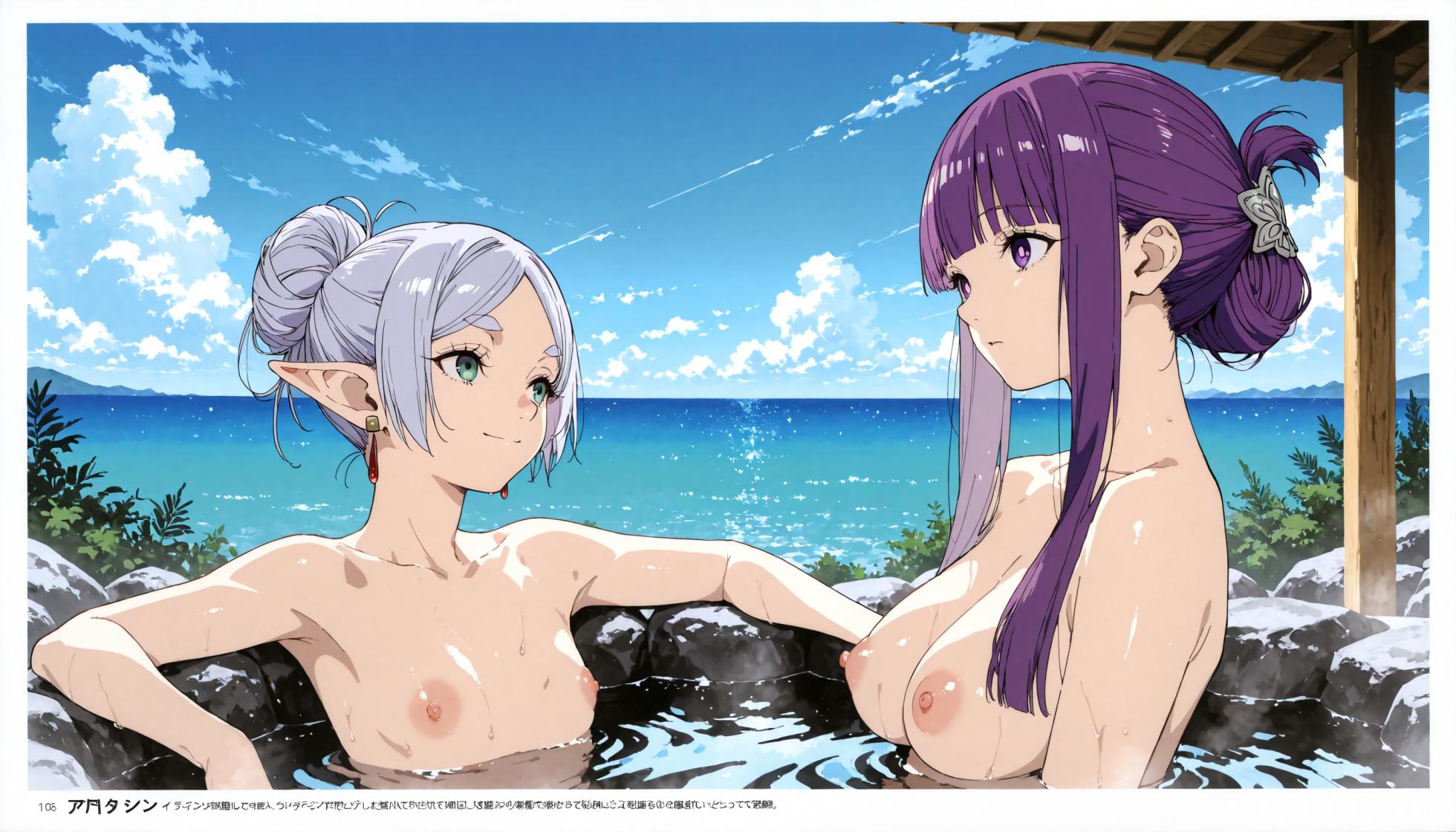 (yanai-hide) Sousou no Frieren - Magazine Style Onzen [AI Generated] - Page 34