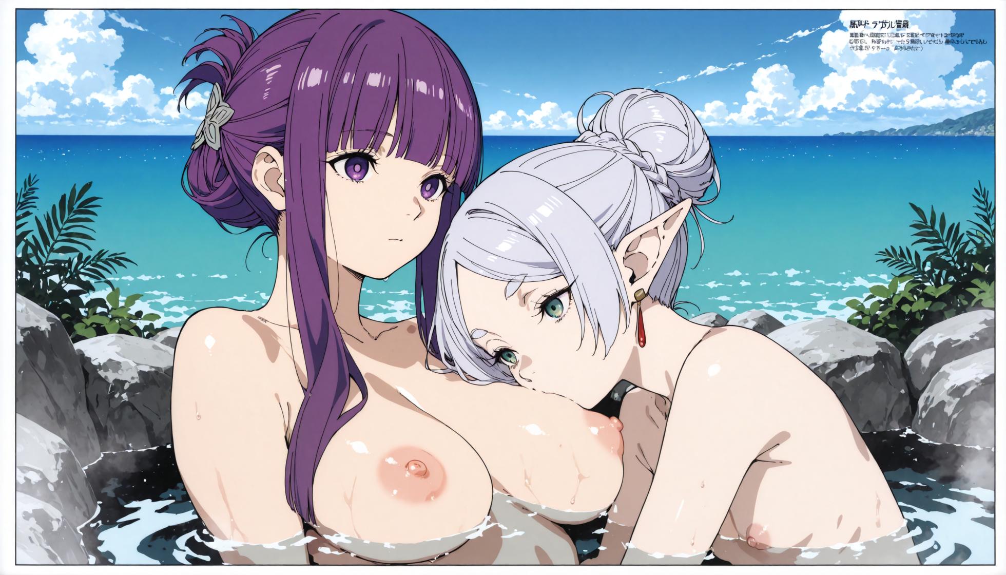 (yanai-hide) Sousou no Frieren - Magazine Style Onzen [AI Generated] - Page 39