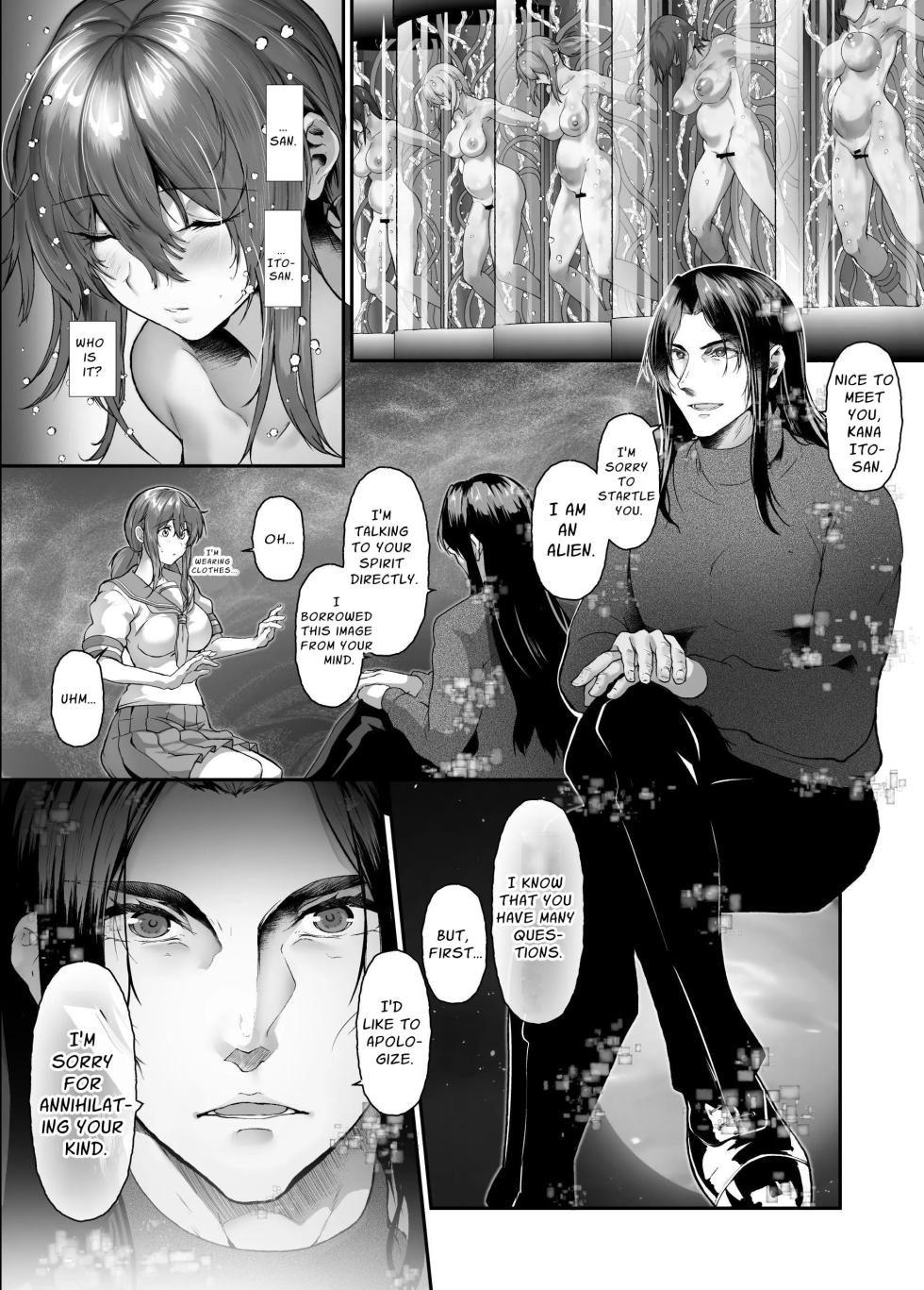 [NxCthermit (nohito)] Zetsumetsu Hogo Keikaku Re ~Uchuujin ni Sarawareta Watashitachi wa Ningen Bokujou de Kawarete Haramaserareru~ | Extinction Prevention Plan (English) [Complete] [Digital] - Page 38