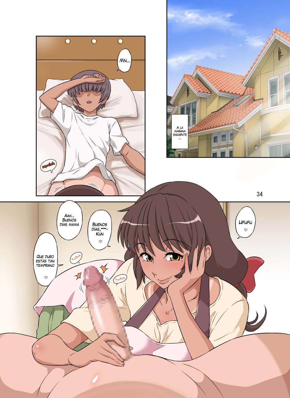 [DOZA Village (Dozamura)] Sewayaki Mama, Musuko ni Hamerareru. [Spanish] [VarKatzas666] - Page 34