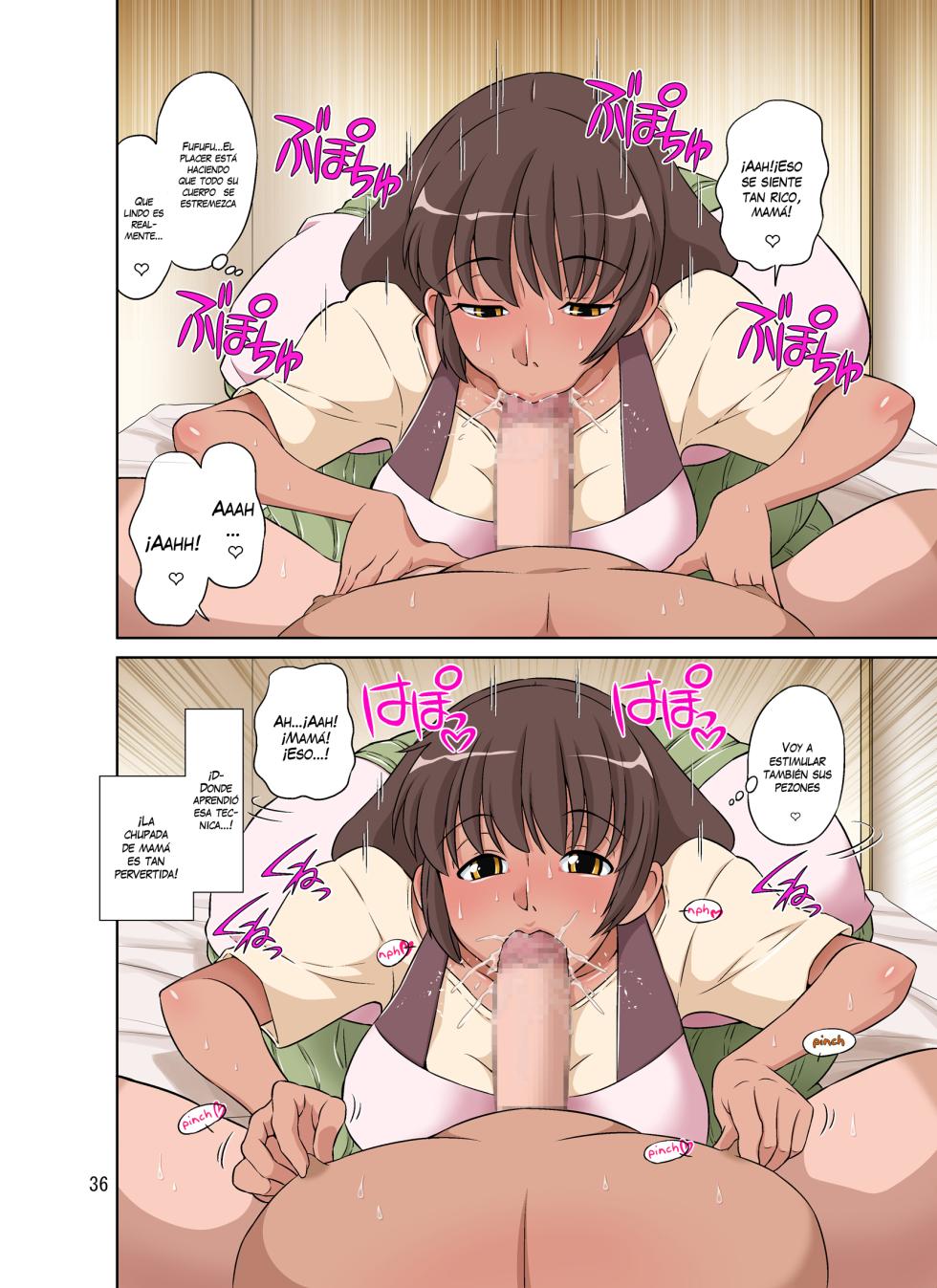 [DOZA Village (Dozamura)] Sewayaki Mama, Musuko ni Hamerareru. [Spanish] [VarKatzas666] - Page 36