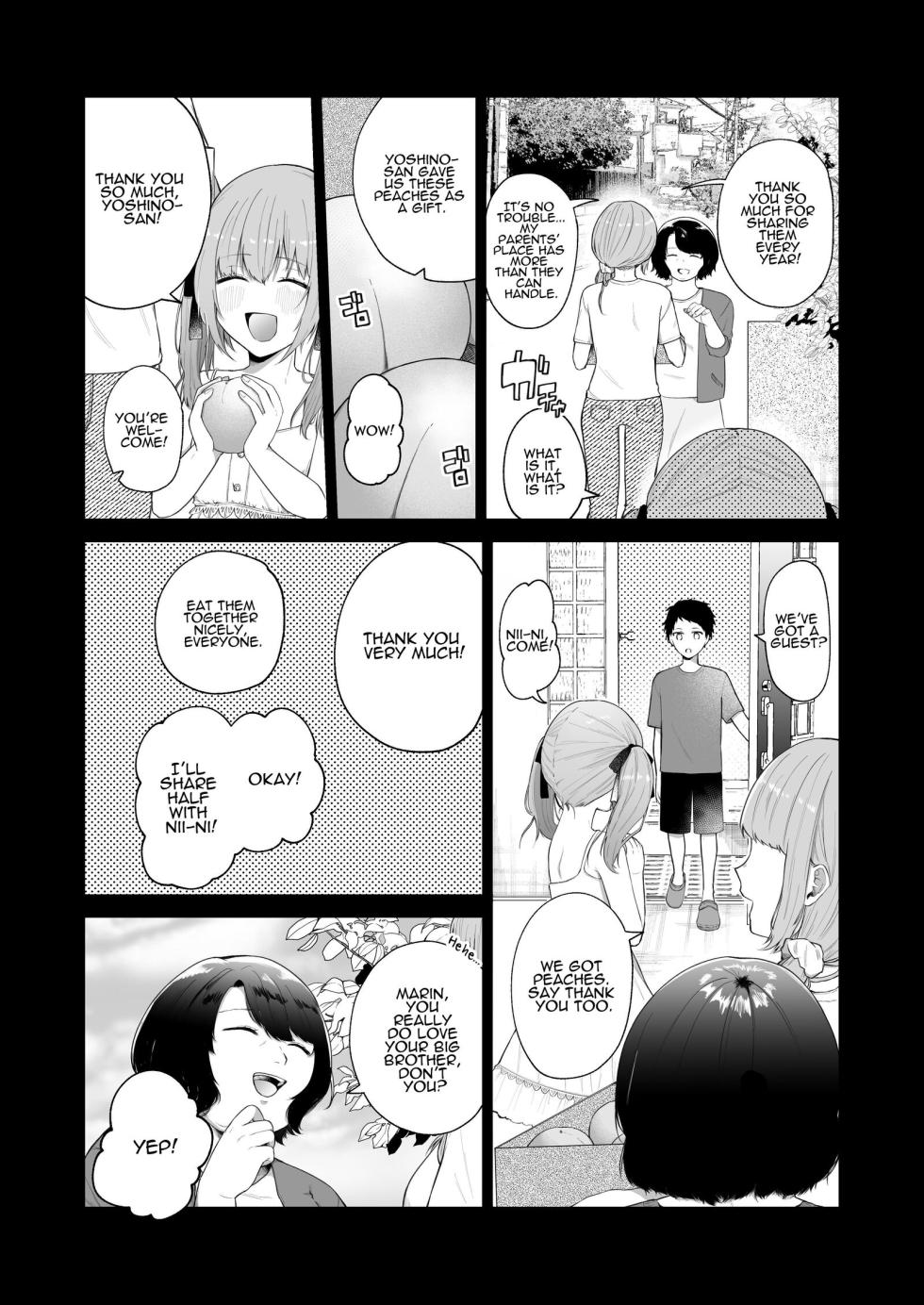 [Shuukyuu 8-Nichi (Hoshina Mimiwo)] Toaru Ani to (Gen) Imouto no Ohanashi | The Tale of a Certain Brother and His (Ex) Sister [English] [ADTL] - Page 7