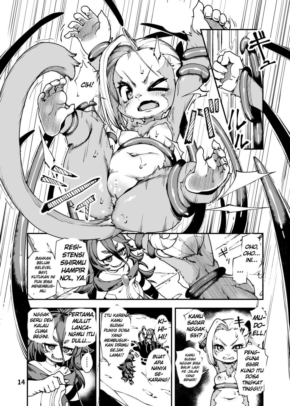 [Nanamehan (Hansharu)] Seima Kishi Eris ~Zako Saru-ka no Noroi~ Zenpen [Indonesian] [Digital] - Page 14