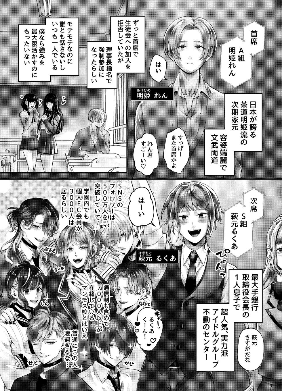 [OL] 生徒会の性処理オナホに任命された特待生～感度抜群ノンケの身体が連続絶頂地獄でハーレム肉便器化～ - Page 4