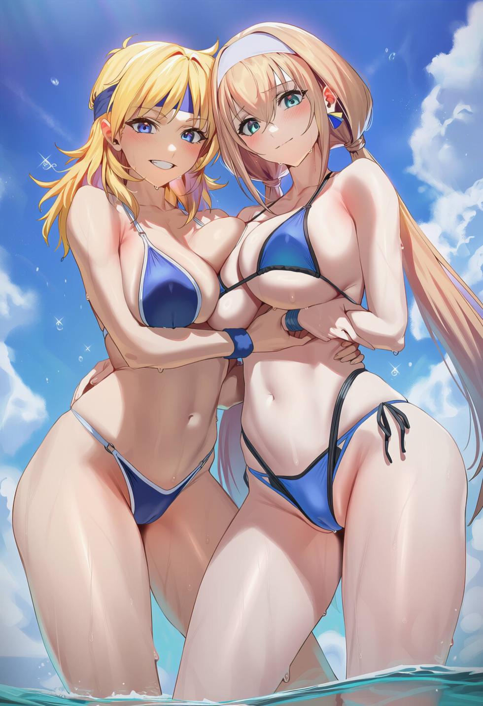 [ChocoPizza] - v4c - 3p - Lune Zoldark + Mitsuba Greyvalley (Super Robot Wars) 275 [AI Generated] - Page 1