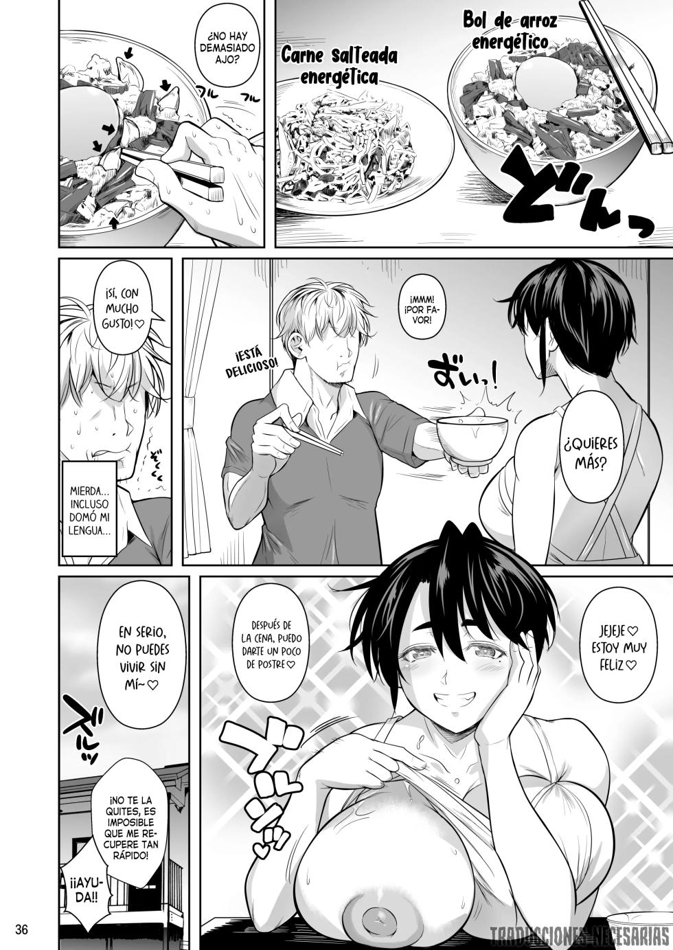 [Shoot The Moon (Fuetakishi)] Asettarashi 0 183cm no Akujiki Deka Onna | Asettarashi 0 - La enorme chica de 1,83 m con un apetito voraz [Spanish] [Traducciones Necesarias] [Digital] - Page 37