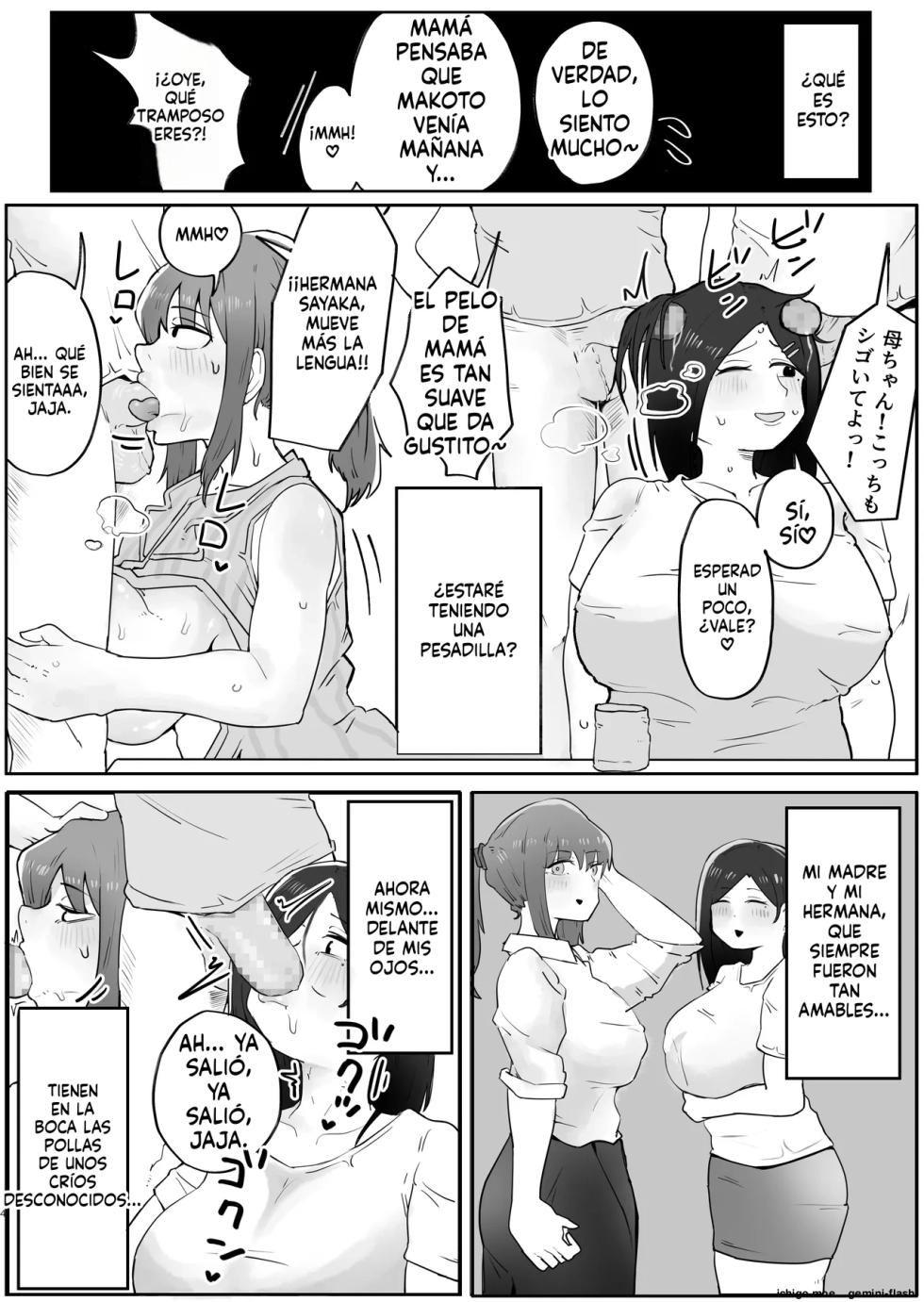 [Rat] Yonnen Buri ni Jikka ni Kisei shitara Haha to Ane ga Kinjo no Kusogaki Domo no Mesu Pet ni Natteimashita. [Spanish] - Page 4