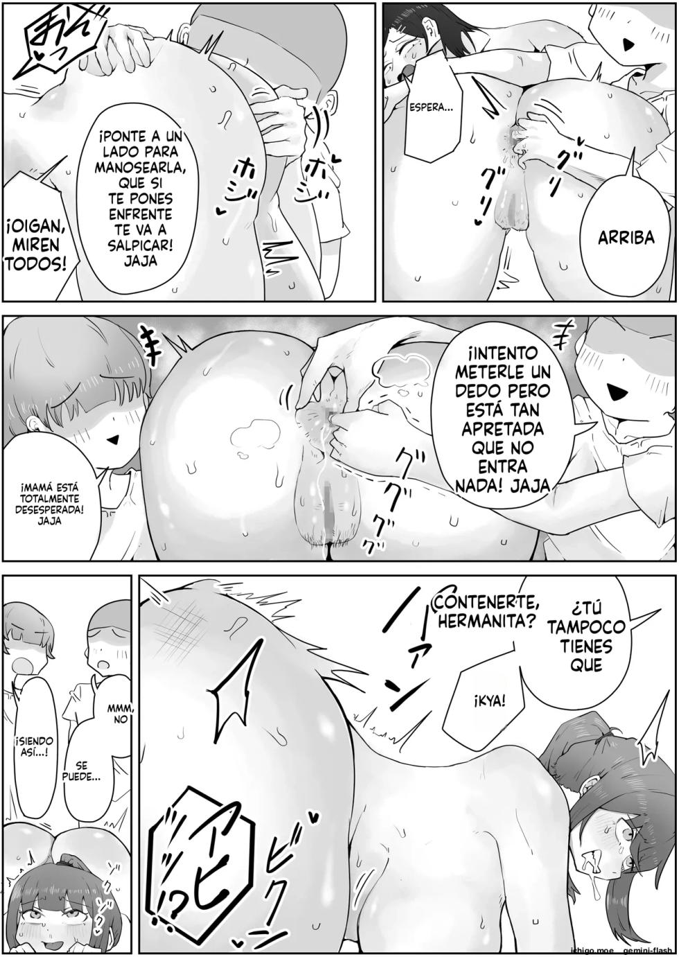[Rat] Yonnen Buri ni Jikka ni Kisei shitara Haha to Ane ga Kinjo no Kusogaki Domo no Mesu Pet ni Natteimashita. [Spanish] - Page 14