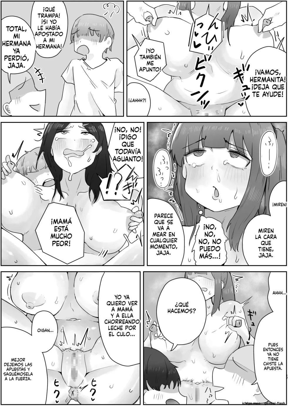 [Rat] Yonnen Buri ni Jikka ni Kisei shitara Haha to Ane ga Kinjo no Kusogaki Domo no Mesu Pet ni Natteimashita. [Spanish] - Page 17