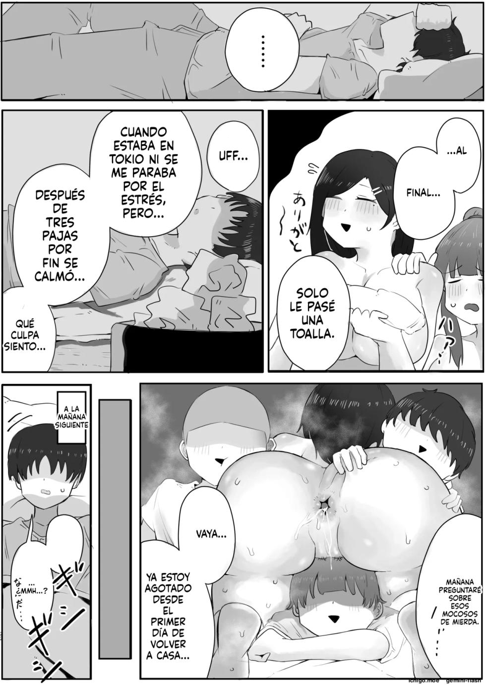 [Rat] Yonnen Buri ni Jikka ni Kisei shitara Haha to Ane ga Kinjo no Kusogaki Domo no Mesu Pet ni Natteimashita. [Spanish] - Page 22
