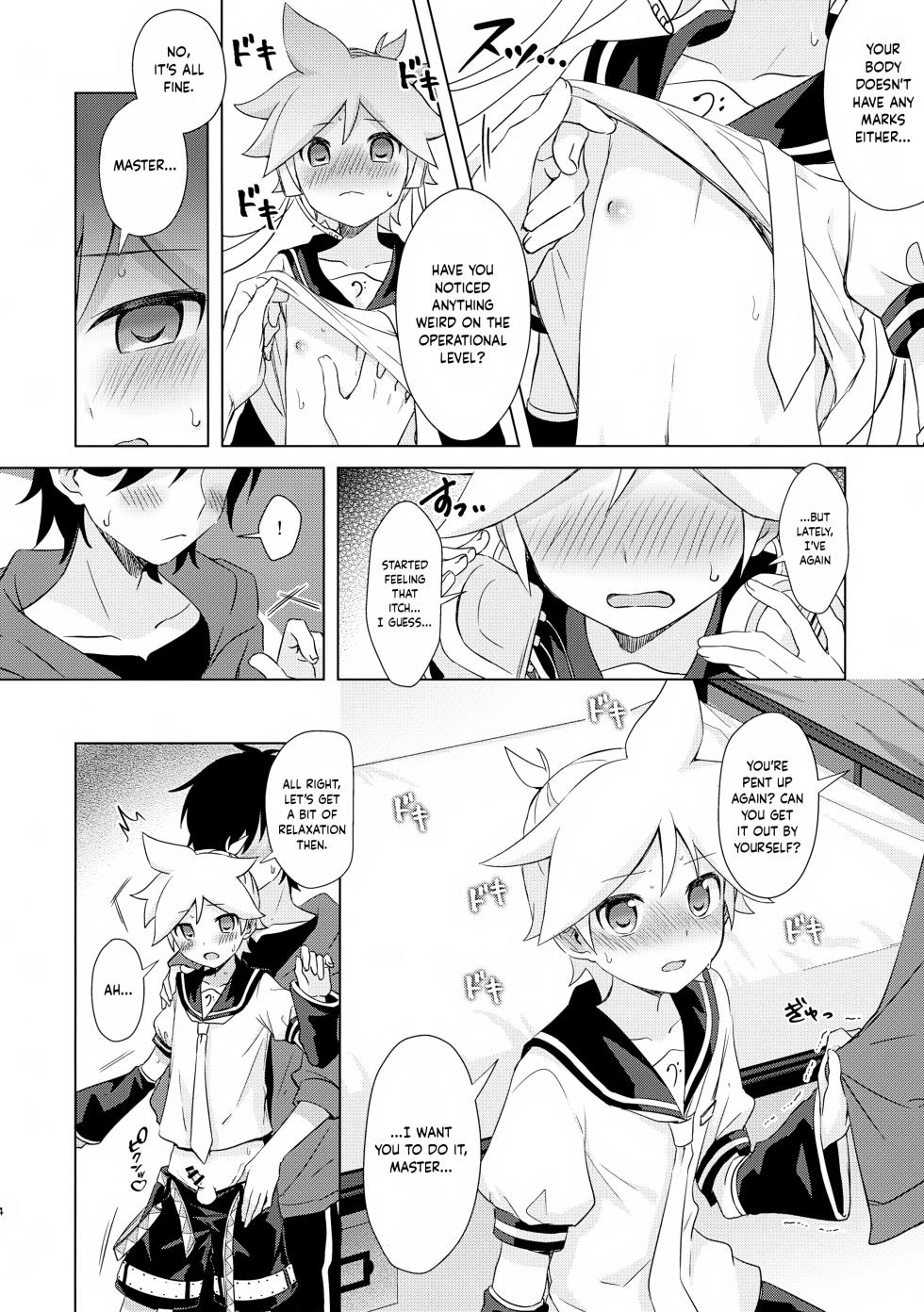 (KagaMirage! 04) [Midori no Kankitsuya (Sudati)] Mayonaka Maintenance | Midnight Maintenance (VOCALOID) [English] {Chin²} - Page 3