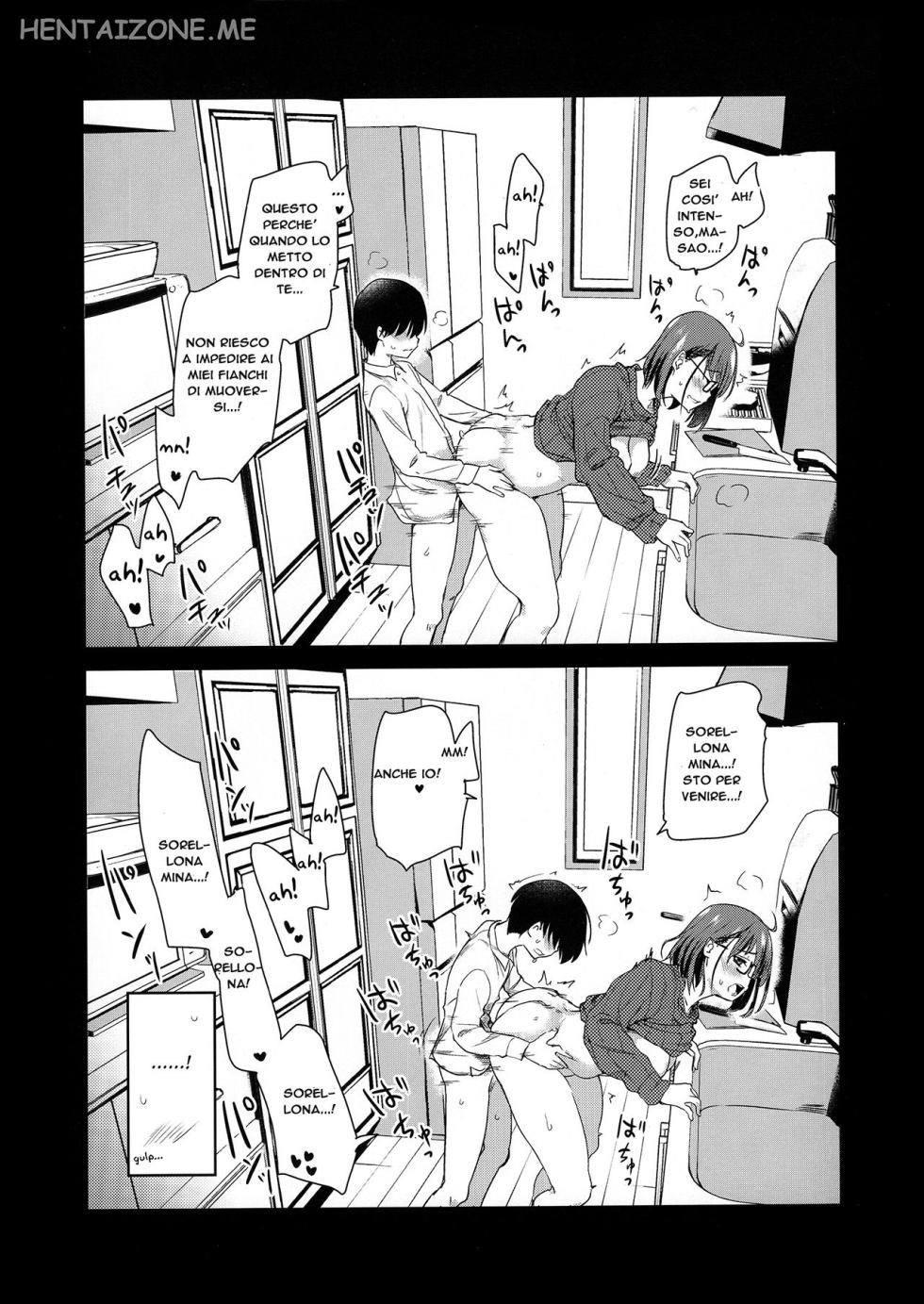 (COMITIA131) [Shin Hijiridou Honpo (Hijiri Tsukasa)] Pet Mimamori Camera ni Ane to Otouto no Sex ga Utsutteta. | Sulla telecamera di sorveglianza degli animali domestici sono state riprese le attività sessuali tra la sorella maggiore e il fratello minore. [Italian] - Page 13