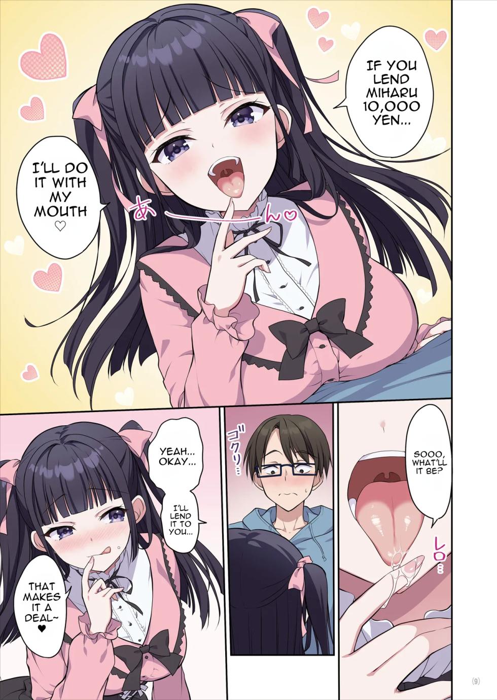 [Maritozzo (Kiduki Erika)] Azatokute Kawaii Jirai-kei Joshi ni Seishi mo Okane mo Chuuchuu Saremashita [English] - Page 10
