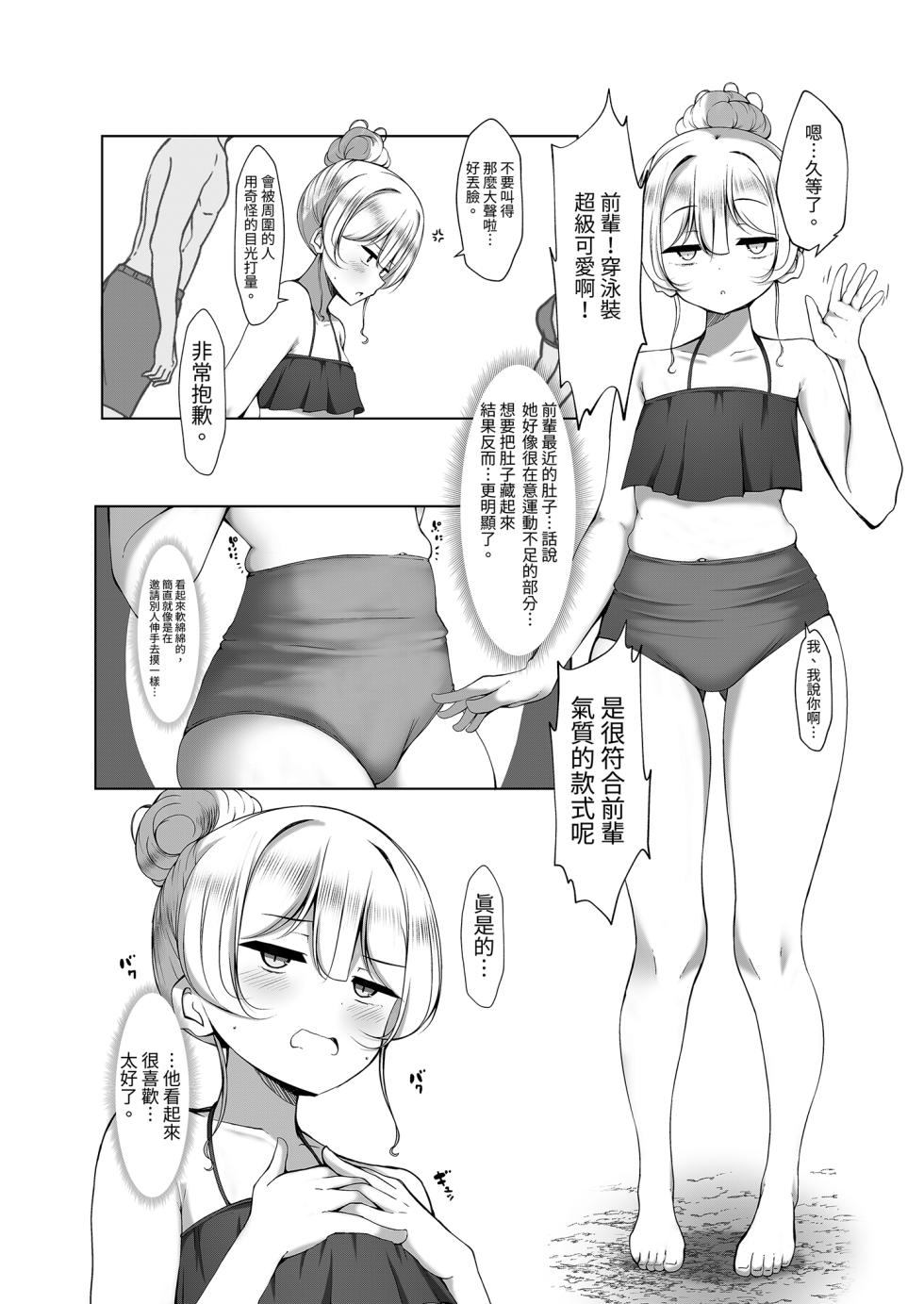 [Botsuraku Kizoku (Winter)] Ketsuge Haeteru Kaisha no Senpai to Umi ni Iku Hanashi [Chinese] [Decensored] [Digital] - Page 7