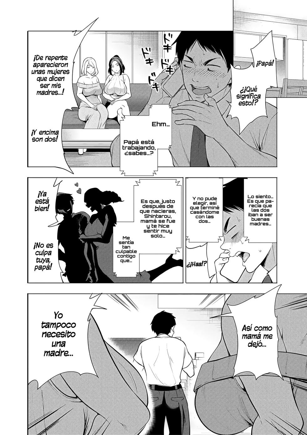 [Miyahara Ayumu] Ero Mama ~Erosugiru Hahaoya ga Futari dekita Hanashi~｜Mamis♥Eróticas ~La Historia de Cómo Acabé Teniendo Dos Madres Súper Pervertidas~ [Spanish] [Al chile no sé Scan] [Digital] - Page 6