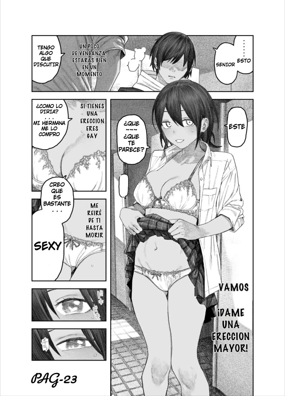 [Survival Knife] TS Kouhai, Mesu ni Naru. ~Mekakushi Zenra de Echiechi Seikatsu~ [Spanish] - Page 24