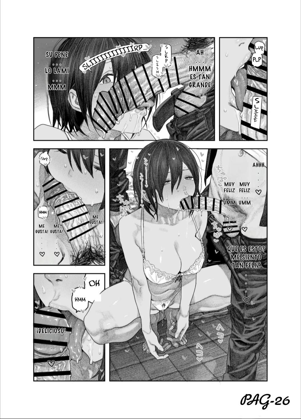 [Survival Knife] TS Kouhai, Mesu ni Naru. ~Mekakushi Zenra de Echiechi Seikatsu~ [Spanish] - Page 27