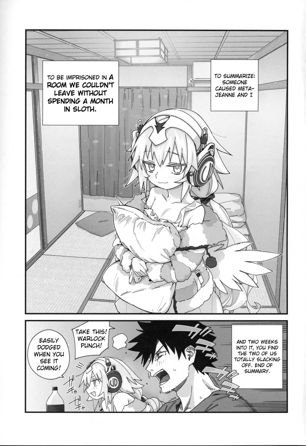 (C108) [Sarpaccio (Waira)] Ikkagetsukan Taida ni Kurasanai to Derarenai Granato | A Granato You Can't Leave Without Spending a Month in Sloth (Fate/Grand Order) [English] - Page 2