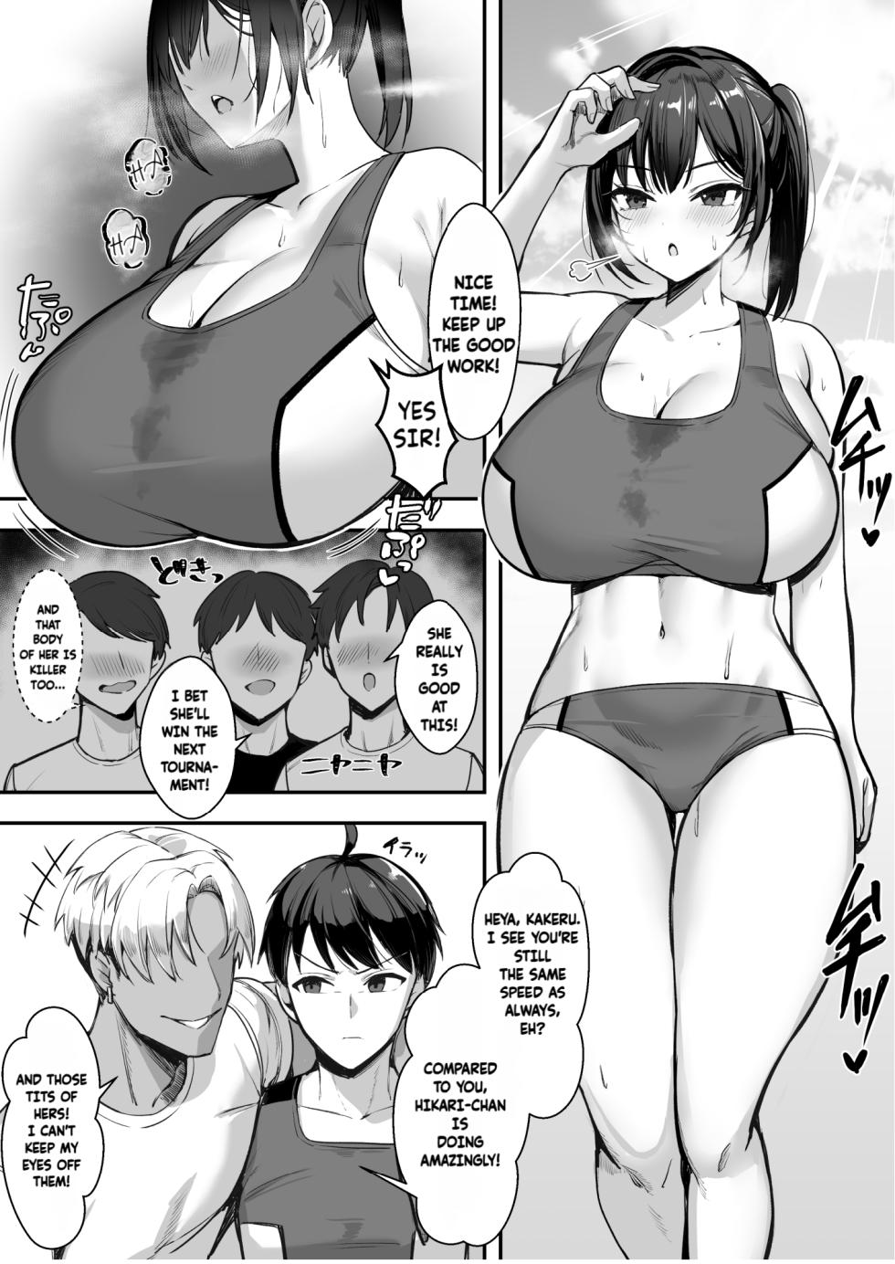 [Azarashi no Otoshimono (Marumai)] Bakunyuu na Rikujoubu no Kanojo, Senpai ni wa Sakaraemasen [Decensored] - Page 4