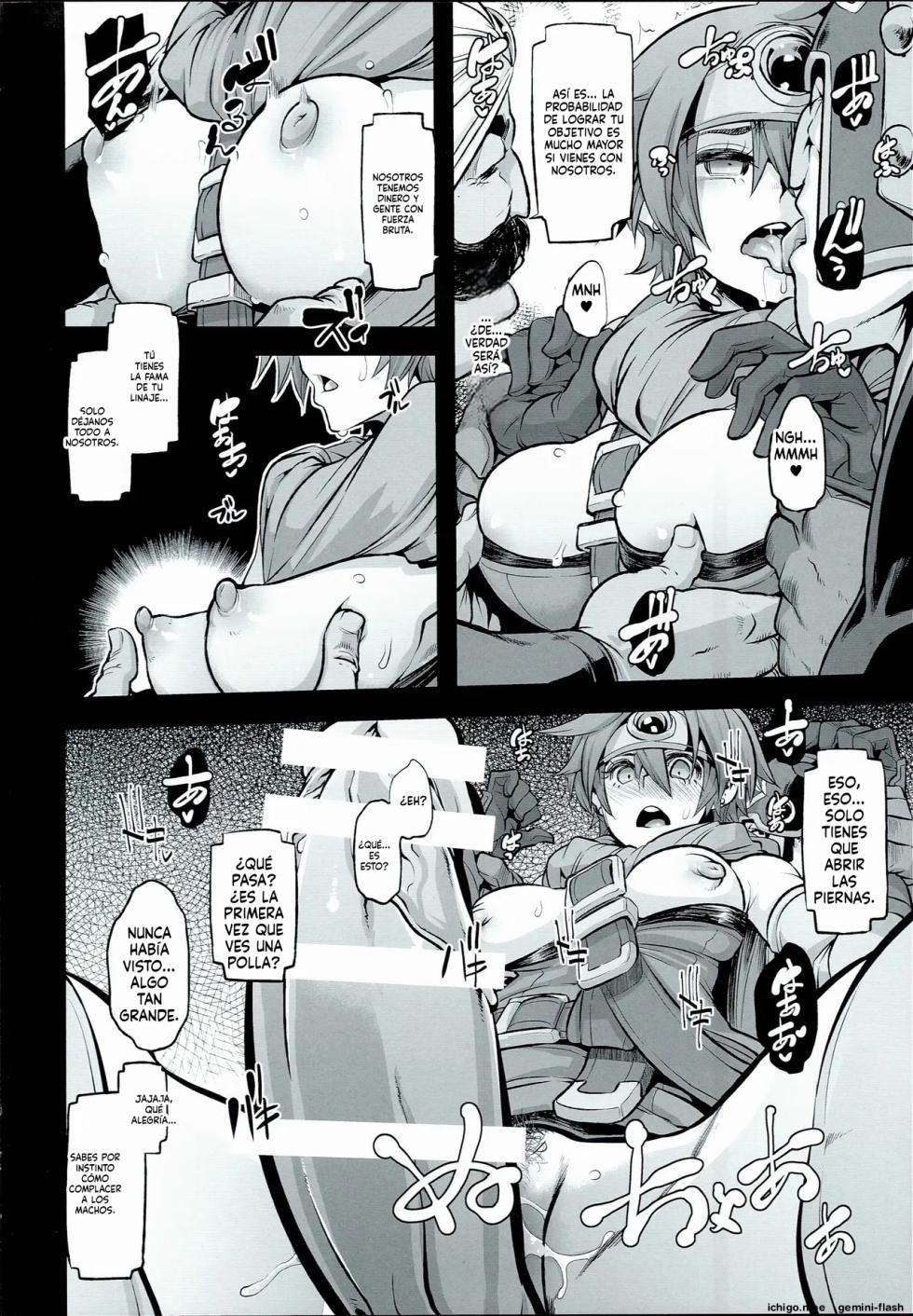 (C89) [DA HOOTCH (ShindoL, hato)] Onna Yuusha no Tabi 2 Ruida no Deai Sakaba (Dragon Quest III) [Spanish] [MTL] - Page 10