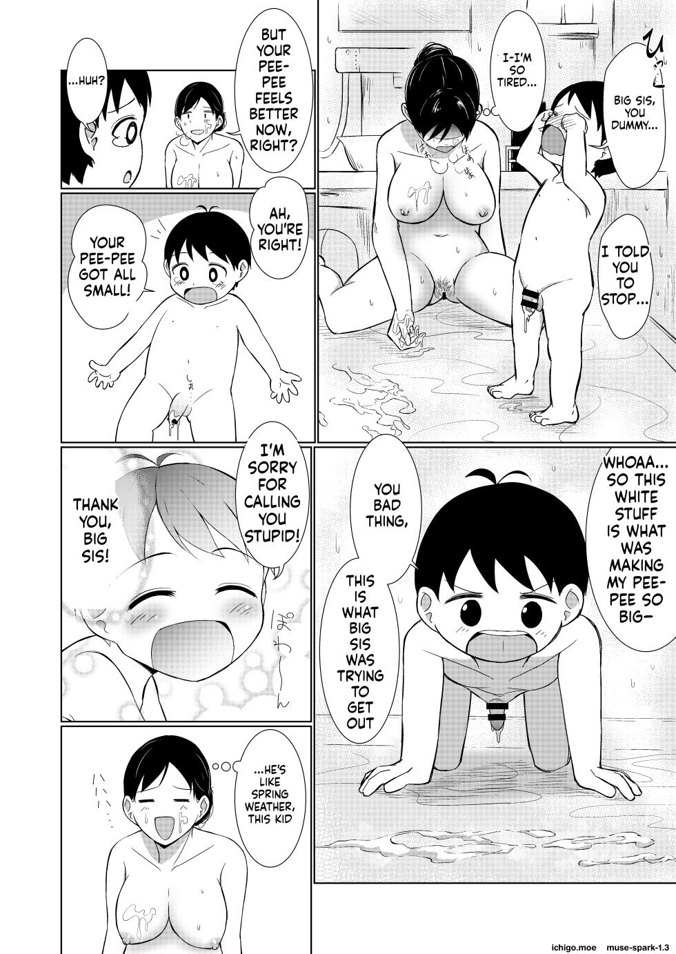 [Red boro (Aitoka Nantoka)] Jimi-gao Onee-chan Ganbaru! ~Hajimete no Bokki ni Odoroite Gyan Naki suru Otouto no Osewa wa Taihen!~ - Page 19