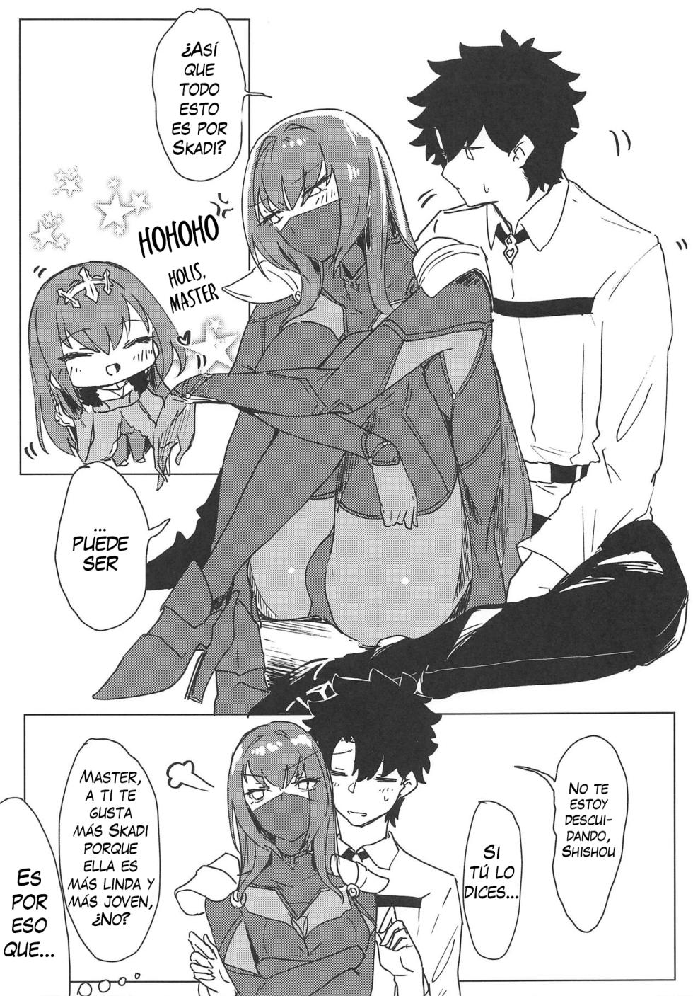 (COMIC1☆14) [Dateline (Mogi Yasunobu)] Yoru wa Mijikashi Aiseyo Master! | La noche es corta, así que... ¡Ámame, Master! (Fate/Grand Order) [Spanish] - Page 4