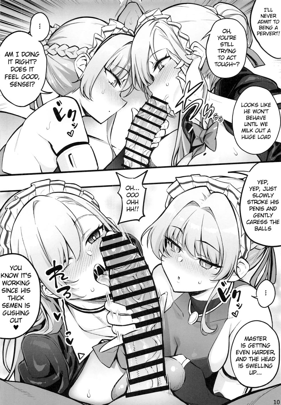 (C108) [Oppai Baibai (Yosomono)] C&C no Buin to... Ii Koto Shichau | Doing Something Lewd... With C&C Members (Blue Archive) [English] - Page 10