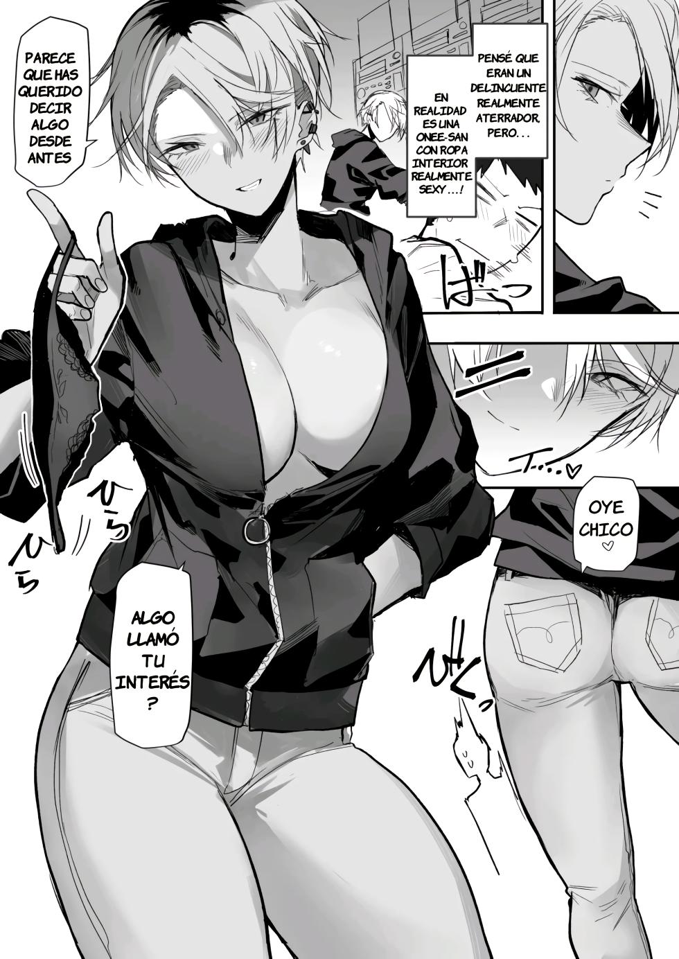 [Okyou] Coin Laundry de Kowai Yankee ni Karamareru Manga｜Un Manga Sobre Mezclarse con una Delincuente Aterradora en la Lavanderia [Spanish] [JFairy Traslate] - Page 3