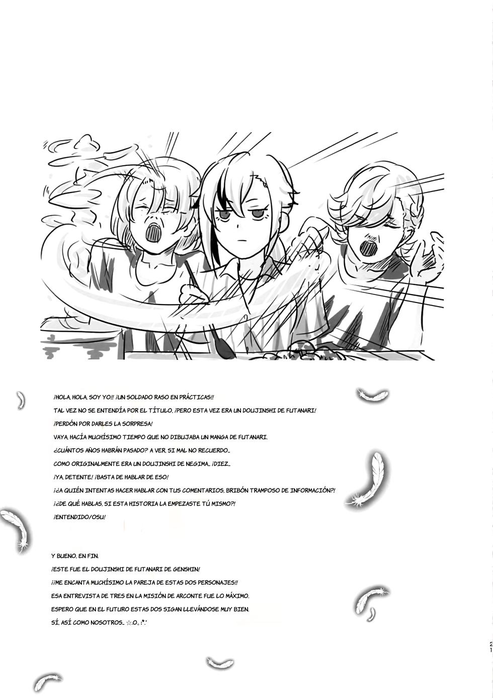 (C104) [Can Do Now! (Minarai Zouhyou)] Doushite Boku ni Ochinchin ga Haete Irundai!?  | ¡¿Por qué me creció un pene?! (Genshin Impact) [Spanish] [La Qiqi que traduce] - Page 20