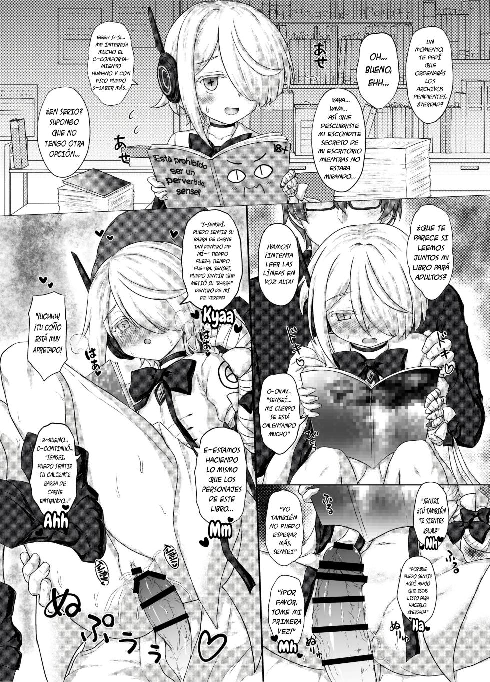 [Newtype Kenkyuujo (Kotowari)] Watashi-tachi, Schale de Osewa ni Narimasu｜Al Cuidado de Sensei (Blue Archive) [Spanish] [All-cups] [Digital] - Page 9