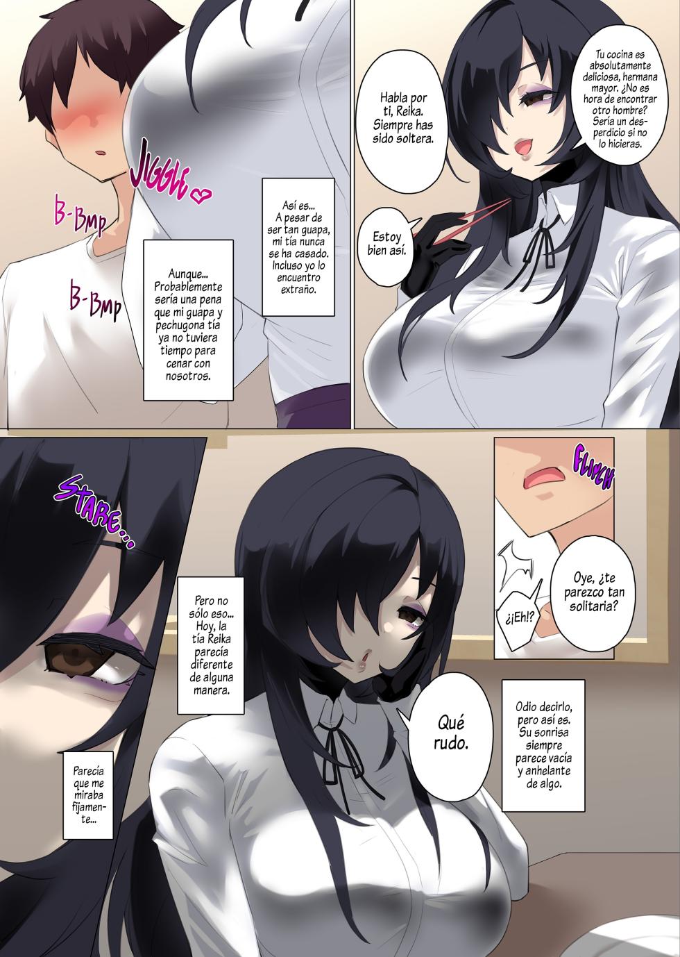 [Kamico! (Mocco)] Daisuki na Akogare no Bijin Oba-san wa Boku no Chichi ga Choukyou Zumi deshita｜Mi Hermosa Tía, a la que Adoraba y Admiraba, era una Esclava Sexual ya Entrenada por mi Padre [Spanish] [Al chile no sé Scan] - Page 3