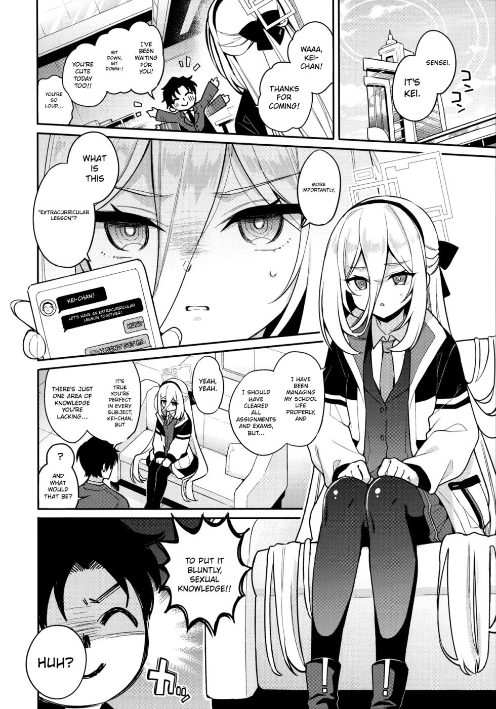 (C108) [K+W (sasachinn)] Kei-chan Seikyouiku | Kei-chan's Sex Education (Blue Archive) [English] [Kei Kei Scans] - Page 3