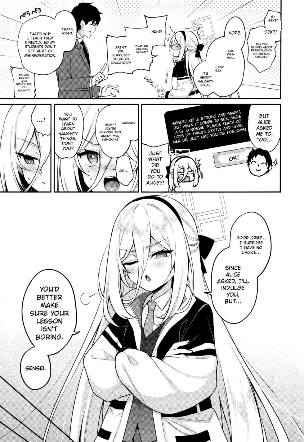(C108) [K+W (sasachinn)] Kei-chan Seikyouiku | Kei-chan's Sex Education (Blue Archive) [English] [Kei Kei Scans] - Page 4