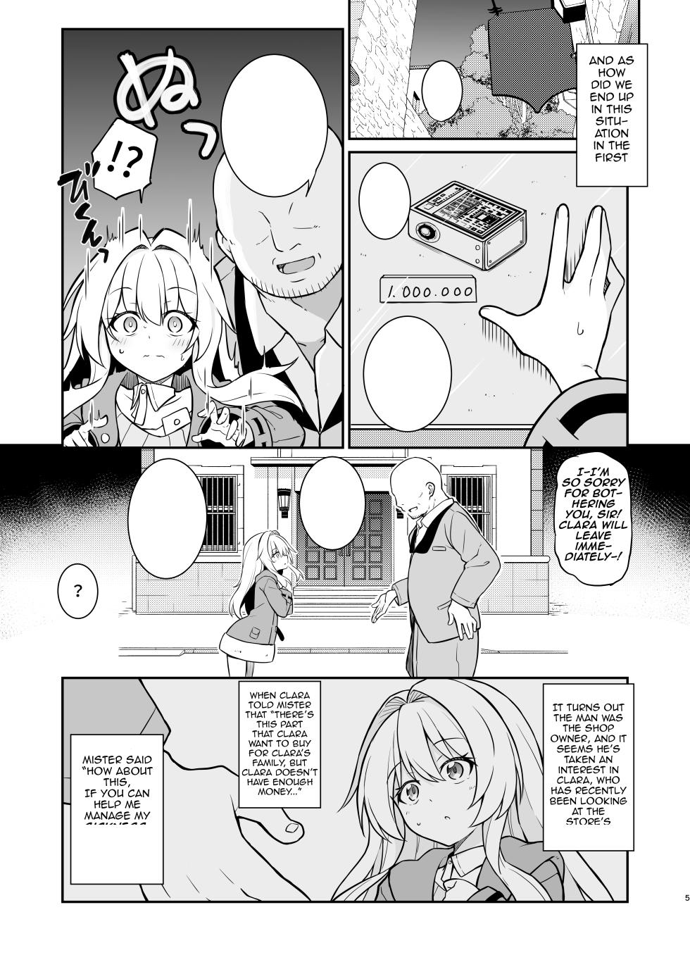 [Tonzura Douchuu (Kazawa)] Seichishiki Zero no Clara ga Mama ni Naru made no Ohanashi | The Story of Turning Zero-Sex-Knowledge Clara-chan Into a Mama (Honkai: Star Rail) [English] [DeppoTL] - Page 4