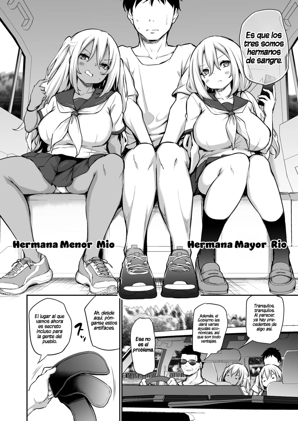 [Airandou] Imouto Haramasenai to Derarenai Shima 2｜La Aldea de la que No Puedes Salir a menos que Dejes Embarazadas a tus Hermanas Menores [Spanish] [Al chile no sé Scan] - Page 3