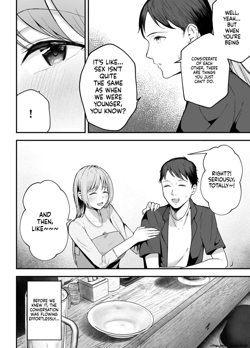 [Baketsu Purin] Motokano to Dousoukai de Saikai, Shuuden Nogashite Aibeya ni. ~Otagai Kekkon Majika de Uwaki Sex Shite Shimaimashita~ - Page 15