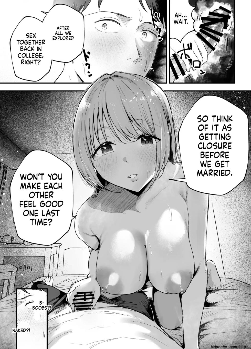 [Baketsu Purin] Motokano to Dousoukai de Saikai, Shuuden Nogashite Aibeya ni. ~Otagai Kekkon Majika de Uwaki Sex Shite Shimaimashita~ - Page 20